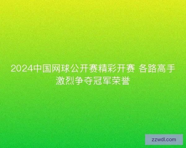 2024中国网球公开赛精彩开赛 各路高手激烈争夺冠军荣誉