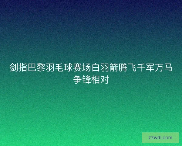 剑指巴黎羽毛球赛场白羽箭腾飞千军万马争锋相对 剑指巴黎羽毛球赛场白羽箭腾飞千军万马争锋相对